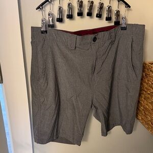 Classic Gray Men's Flat Front Shorts